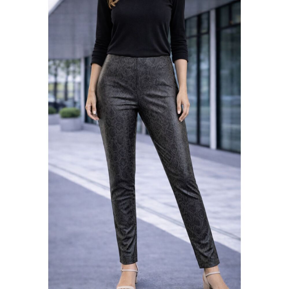7 For All Mankind Snake Print Coated Pull-on Pants M